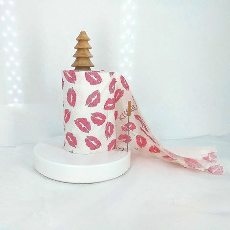 Porte-rouleau de papier essuie-tout en acier inoxydable avec lame d'engrenage et étagère à serviettes. (1/4)