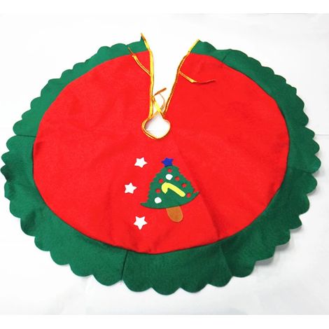 1 pièce. T-shirt de Noël avec application sapin de Noël à bord vert ondulé, taille 60 cm, petit modèle (1/5)