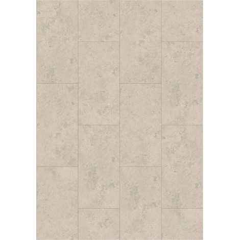 Suelo vinílico SPC Click Ezar, efecto piedra caliza, estructura mineral, Beige Arena, con Aislamiento Acústico Paquete de 12 baldosas (2,230 m²) (1/5)