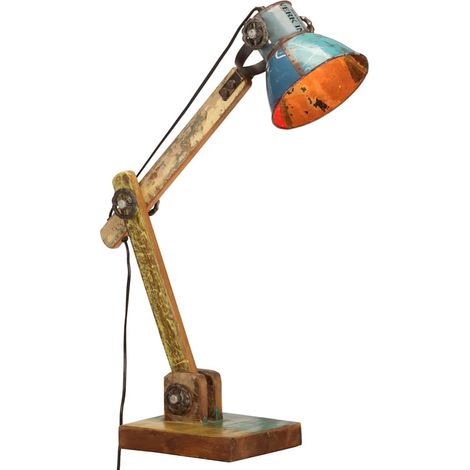 vidaXL Lámpara escritorio industrial redonda multicolor E27 23x18x95cm (1/5)