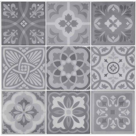 Carrelage Mosaïque - Gris - 290 x 290 mm - Épaisseur 8 mm - Pour Sol et Mur Intérieur Extérieur - 1 Pièce (1/5)