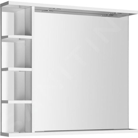 Aqualine Zoja - Miroir avec éclairage LED 800x700x120 mm, blanc KO350 (1/5)
