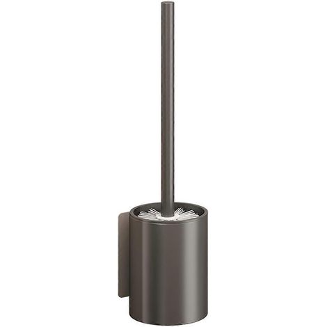 Porte-brosse WC mural sans perçage, gris (1/5)