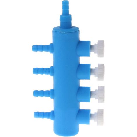 Poissons en plastique pour aquarium, vannes de contrôle de pompe à air, connecteur de tuyau d'aquarium, interrupteur de contrôle indépendant à 2/3/4/5/6 voies, accessoire 4 têtes