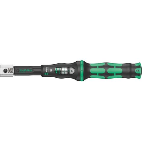 Wera – Clé dynamométrique à outil interchangeable 9x12 mm – Plage de couple 2,5-25 Nm – Réglage audible et palpable – Poignée ergonomique bi-composants (1/5)