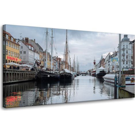 Lienzo impreso Arquitectura Copenhague 80x40 cm Dinamarca Europa Capital