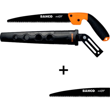 Baumpflegesäge 240 mm Zwei-Komponenten-Griff + Köcher + Sägeblatt - BAHCO 4124-JT-H-BLADE