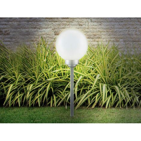 LED Solarkugel Garten - Leuchtkugel Ø 20cm mit Erdspieß (1/5)