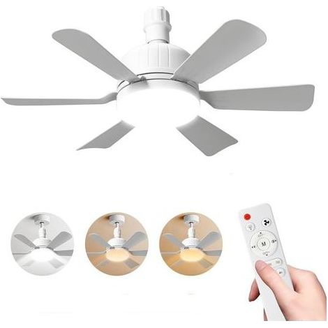 40-W-LED-Deckenventilator mit Fernbedienung – 3 Geschwindigkeitsstufen – Leiser bürstenloser Motor – E27-Fassung – Einstellbarer Timer – Enlenk (1/4)