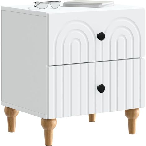 Comodino Armadio da Notte Mobiletto da notte Bianco 43 x 34,5 x 48 cm Legno ingegnerizzato (1/5)