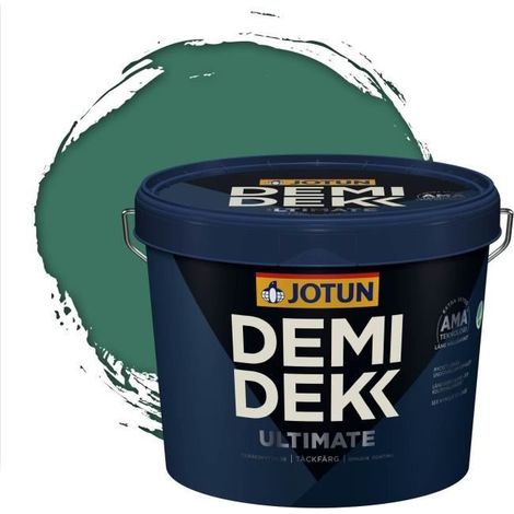 JOTUN - Peinture Bois, Lasure Opaque pour Extérieur et Intérieur Satinée - DEMI DEKK ULTIMATE - RAL 6000 - Vert Patine - 3L (1/2)