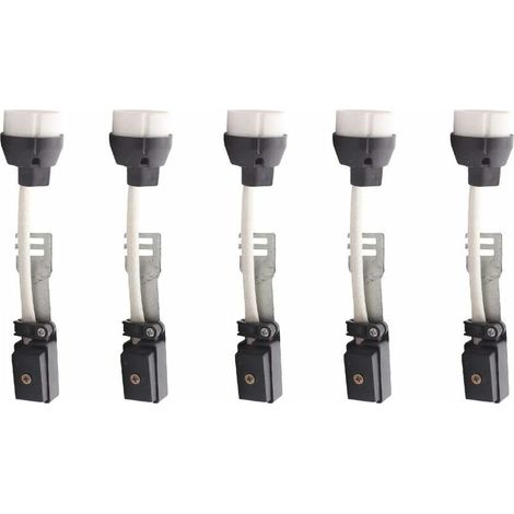 Memkey – Lot de 5 douilles GU10 avec boîte de jonction isolée – Résistantes jusqu'à 250°C – Pour ampoules LED et halogènes – Connecteurs 2A 250V
