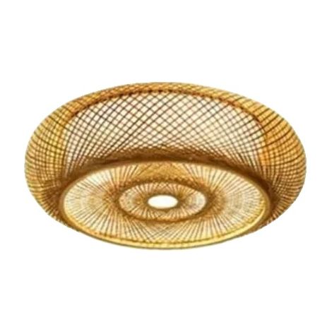 Lámpara colgante, diseño de bambú y madera, compatible con LED, lámpara de techo de 50 cm, bombilla no incluida. (1/2)