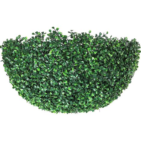 Mophorn Künstliche Buchsbaum-Formgehölze von, 40 cm hoch (2 Stück), kugelförmige Kunstpflanzen, ganzjährig grüne Deko-Kugeln für Hinterhof, Balkon, Garten, Hochzeit und als Dekoration für Zuhause