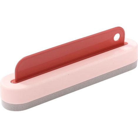 Nettoyeur de vitres 2-en-1, avec éponge, rouge, pour carrelage (1/5)