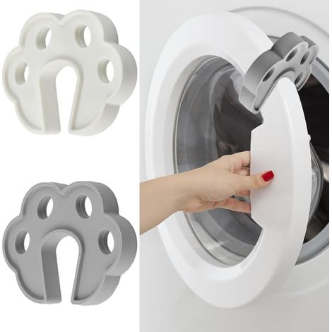 Lot de 4 cales de porte pour lave-linge à chargement frontal, support de porte pour sèche-linge, butée de porte pour machine à laver afin de maintenir la porte ouverte (1/2)