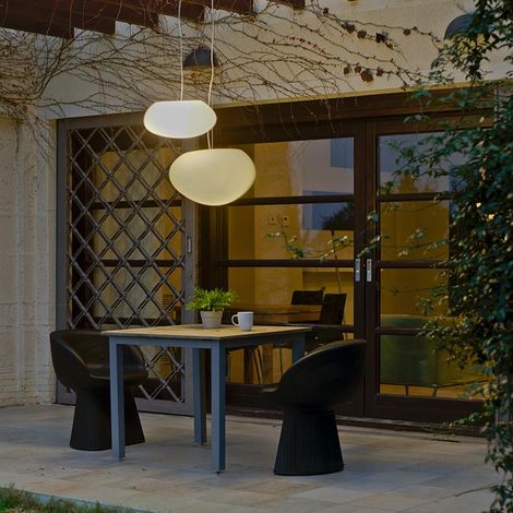 PETRA 40 HANG Lámpara colgante de 40 cm para uso interior y exterior. Bombilla no incluida. Fabricado en España (1/4)