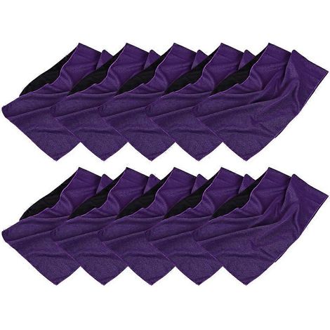 Serviette de sport violette à séchage rapide, idéale pour la salle de sport, les voyages, le yoga, le camping, la course à pied et les activités sportives en extérieur. (1/5)