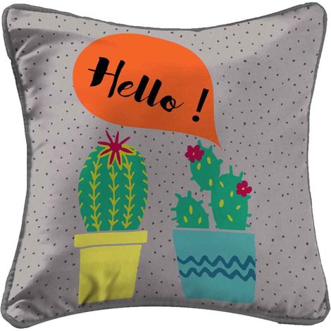 Housse de Coussin "Cactus" 40x40cm Multicolore