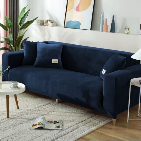 HOUSSE DE CANAPÉ Canapé 4 places BLEU MARINE (1/5)