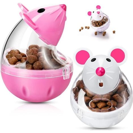Jouet Chat,Mangeoire Interactive,pour Chat Boule de Nourriture Gobelet à Nourriture de Souris,pour Chat Boule de Jouet de (1/4)