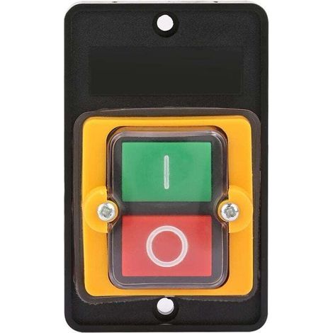 Drucktaster, AC220V/380V 10A Wasserdichter Drucktaster Sicherheits-Ein/Aus-Drucktaster für mechanische Geräte Textilmaschinen (1/5)