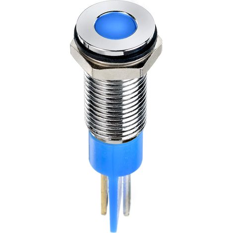 Voyant LED lumineux Bleu RS PRO, dia. 8mm, 6V c.c., IP67 ( Prix pour 1 )