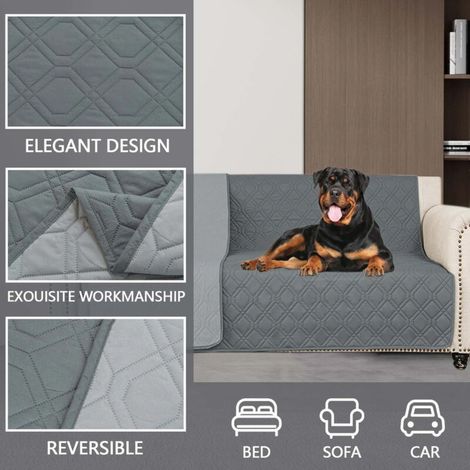 Copridivano lavabile e antiscivolo per cani, leggero e resistente, protezione per animali domestici, gatti, cuccioli, con retro antiscivolo, grigio, 76 x 180 cm (1/4)