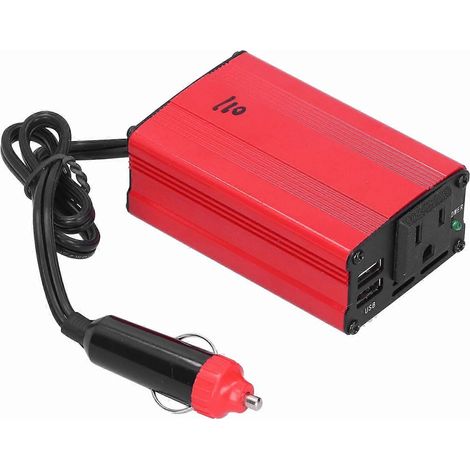 300-W-Wechselrichter mit zwei USB-Anschlüssen für Auto, Haushalt und Außenbereich (12 V Gleichstrom auf 12 V Wechselstrom)