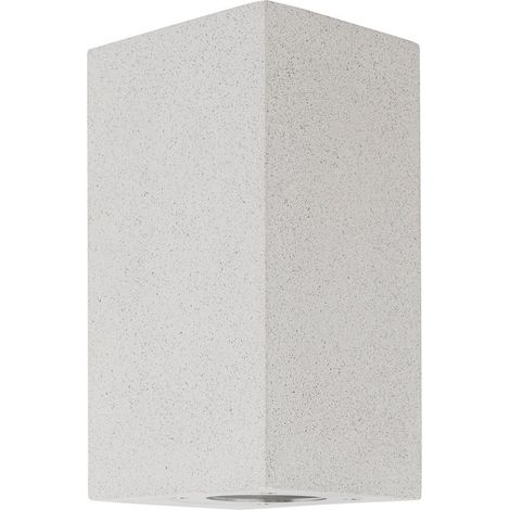 Merano Bernardino Applique d'extérieur 2 lumières Up Down en verre de grès blanc LED GU10 2x7W IP65