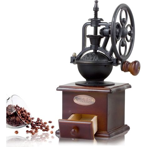 Moulin à café manuel avec mouture réglable pour expresso, cafetière à piston et café filtre, idéal pour la maison, le bureau et les voyages.-AquaForge (1/5)