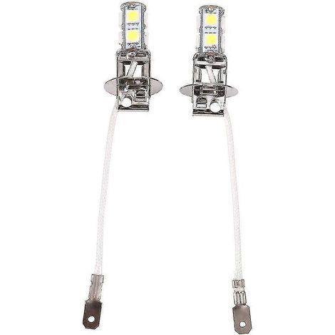 Ampoules LED H3 5050 blanches 9 SMD, 9 SMD, xénon, 12 V CC, pour feux de brouillard de voiture, 6500 K. (1/4)