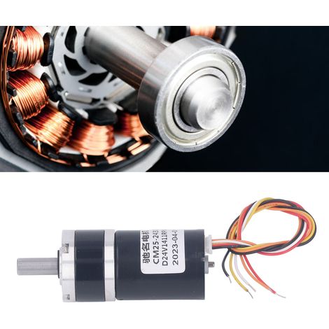 Moteur CC sans balais à engrenages planétaires CM25-2430, 24 V, 1411 tr/min, couple élevé, longue durée de vie, vitesse réglable (1/5)