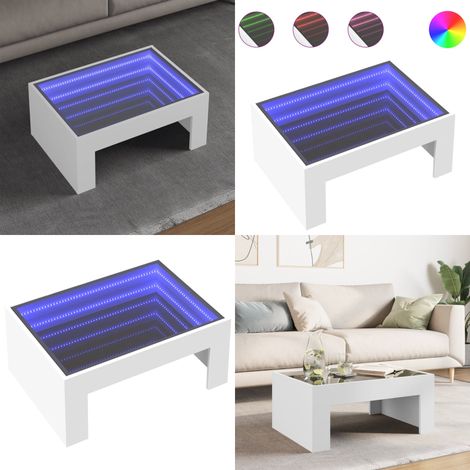 vidaXL Couchtisch mit Infinity-LED Weiß 70x50x30 cm (1/5)