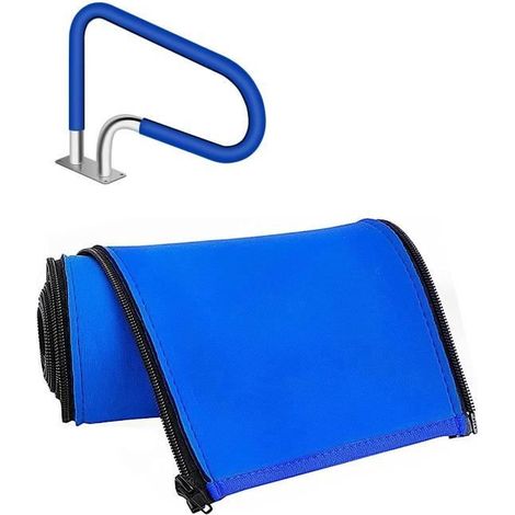 6ft Housse de main courante de piscine, Housse de poignée antidérapante en néoprène avec fermeture éclair pour échelle de piscine (1/3)