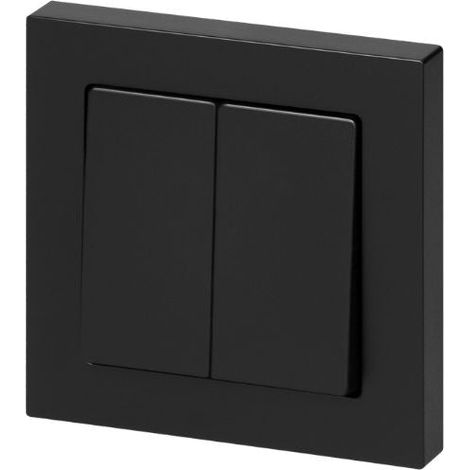 Interrupteur Double Encastré 10A 250V - Noir - SILAMP