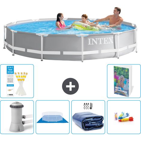 Prism Frame Pool Rund - 366x76 cm - 7-teilig S220
