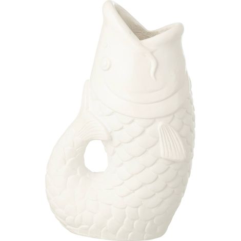 Cache pot poisson blanc décoratif - blanc (1/2)