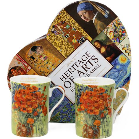 Set Porzellantassen „Mohnblumen“ – Vincent van Gogh als Geschenk (1/5)