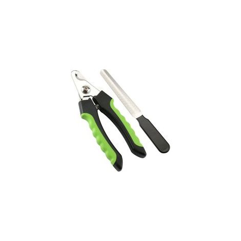 Ensemble coupe-ongles et limes pour chats et chiens, acier inoxydable, noir/vert (1/5)
