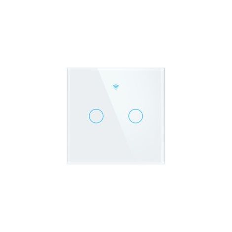 Interrupteur tactile connecté WiFi – Compatible Alexa et Google Assistant – Panneau en verre trempé – Installation facile (1/3)