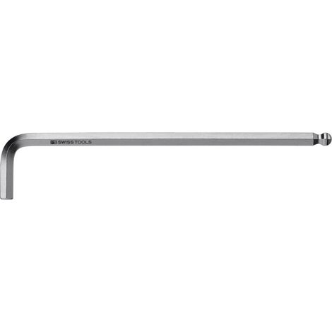 PB Swiss Tools Clé mâle coudée 6 pans, longue chromée, Hexagonal: 3/32 Pouces