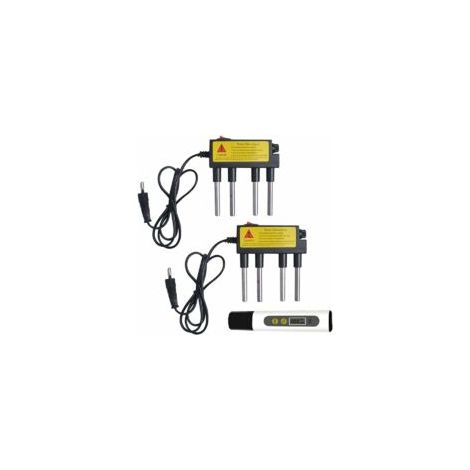 Zwei Wasserelektrolyse-Tester, 1 Teststift, ein leichtes, tragbares Messgerät zur Beurteilung der Qualität von elektrolysiertem Wasser – Crezuo