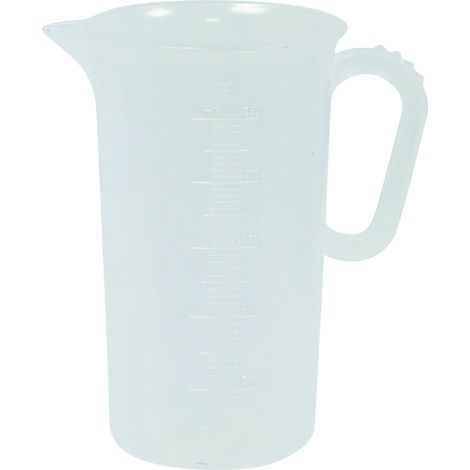 Verre doseur 250 ml – Polypropylène transparent – Graduation incassable – Résistance chimique élevée pour dosage précis