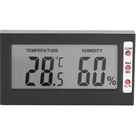 Mini thermomètre-hygromètre numérique LCD avec capteur intégré pour la maison, le bureau, le jardin et la serre. (1/5)