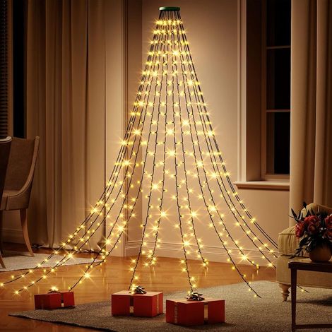 Reno – Guirnalda de luces navideñas LED de 400 luces – 16 tiras – Iluminación impermeable IP44 – 8 modos de iluminación – Instalación rápida en 5 minutos (1/5)