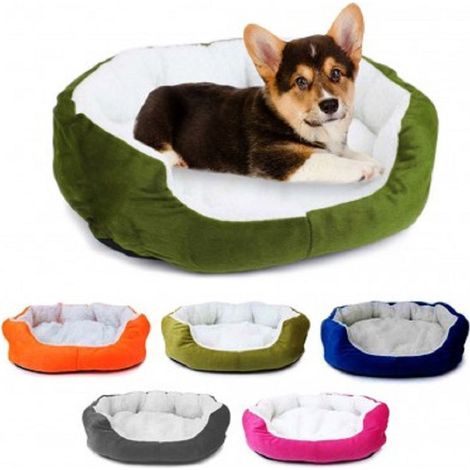 TrAdE Shop Traesio - Cuccia Morbida Per Cani E Gatti Inverno Caldo In Pile 42x30x15cm Con Cuscino - (1/5)