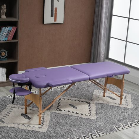Violet 210x81cm - Table pliante avec hauteur réglable 67-92cm pour un usage professionnel de la beauté, de l’acupuncture et de la (1/4)