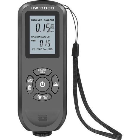 Jauge d'épaisseur de revêtement de testeur de peinture automatique avec écran de rétroéclairage LCD numérique écran vertical noir (1/5)