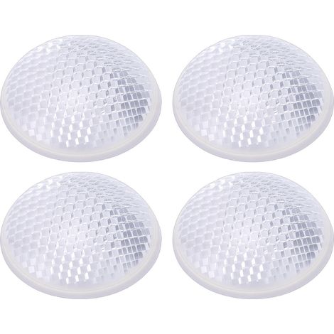 Réflecteur rond Automobile 4 pièces, 1,65 pouces, sécurité transparente pour allée, clôture, poteaux de porte, remorques (1/5)